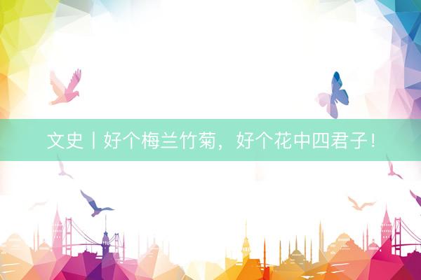 文史丨好个梅兰竹菊，好个花中四君子！