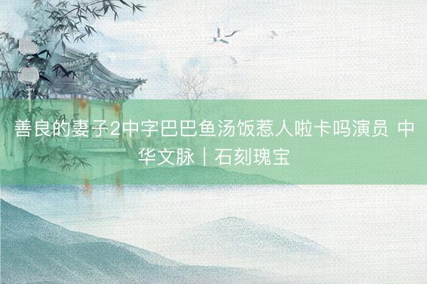 善良的妻子2中字巴巴鱼汤饭惹人啦卡吗演员 中华文脉｜石刻瑰宝