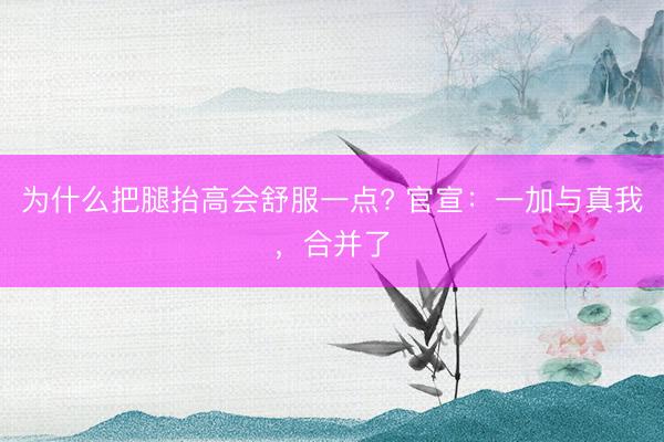 为什么把腿抬高会舒服一点? 官宣：一加与真我，合并了