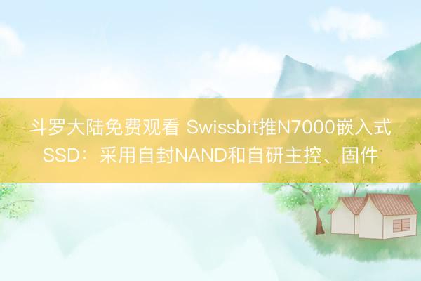 斗罗大陆免费观看 Swissbit推N7000嵌入式SSD：采用自封NAND和自研主控、固件