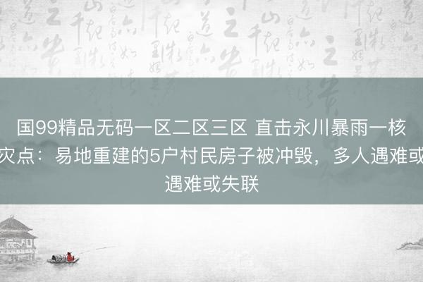 国99精品无码一区二区三区 直击永川暴雨一核心受灾点：易地重建的5户村民房子被冲毁，多人遇难或失联
