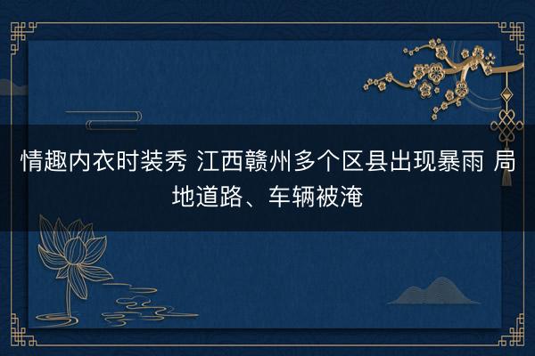 情趣内衣时装秀 江西赣州多个区县出现暴雨 局地道路、车辆被淹