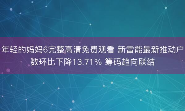 年轻的妈妈6完整高清免费观看 新雷能最新推动户数环比下降13.71% 筹码趋向联结