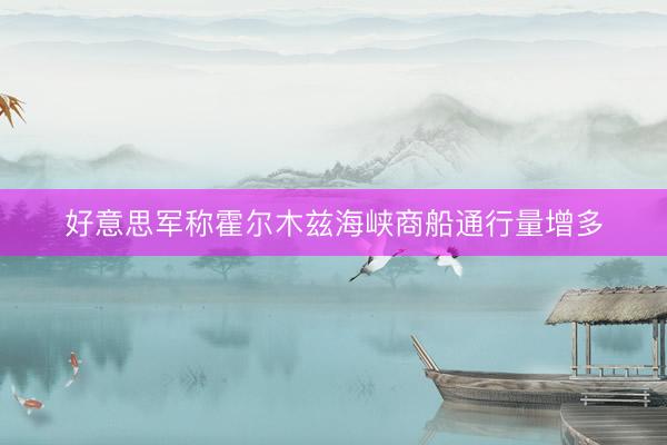 好意思军称霍尔木兹海峡商船通行量增多